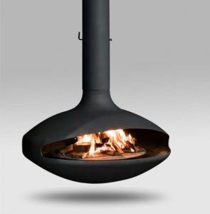 the aether fireplace design aurora suspended fires