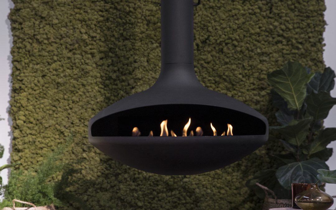 ecosmart bioethanol fueled suspended fireplace